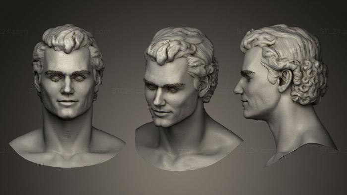 Бюсты и барельефы известных личностей (Голова Генри Кавилла, BUSTC_0244) 3D модель для ЧПУ станка